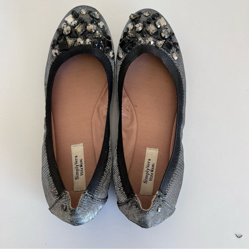 Simply Vera Vera Wang Women's Embellished Ballet Flats - Picture 10 of 11